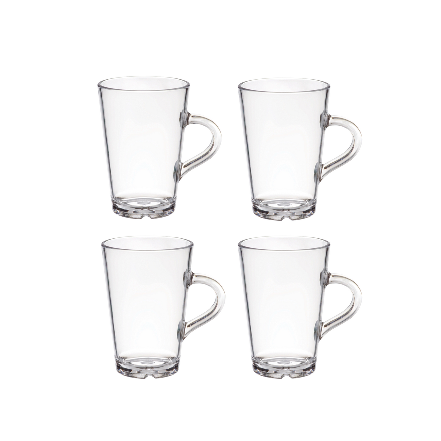 4 onbreekbare koffie of theeglazen